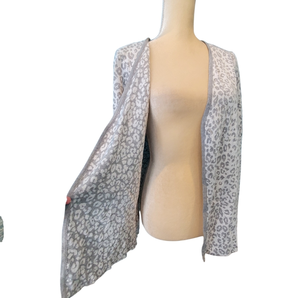 Belldini Open Front leopard Swing Cardigan Sweater XL